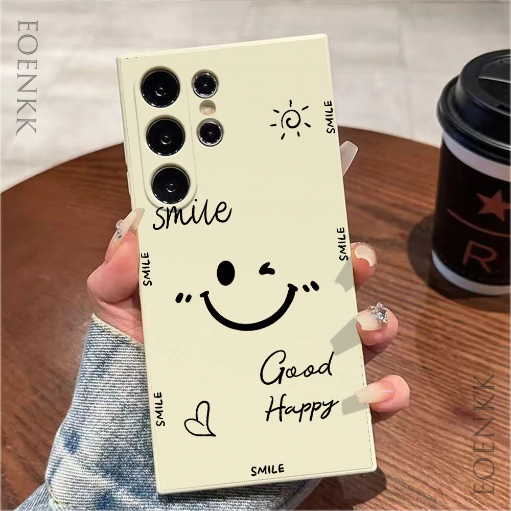 Smile Every Day Phone Case For Samsung Galaxy Note 10 20 Lite S25 S24 S23 S22 S21 S20 Ultra FE Plus 5G Silicone Soft Back Cover