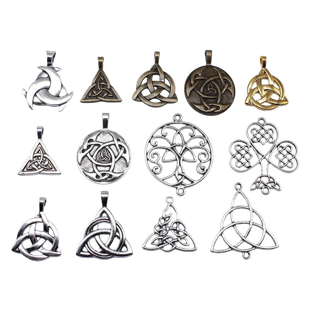 5pcs Triquetra Knot Symbols Triqueta Charms Pendants Antique Jewelry Making DIY Handmade Craft For Jewelry Making