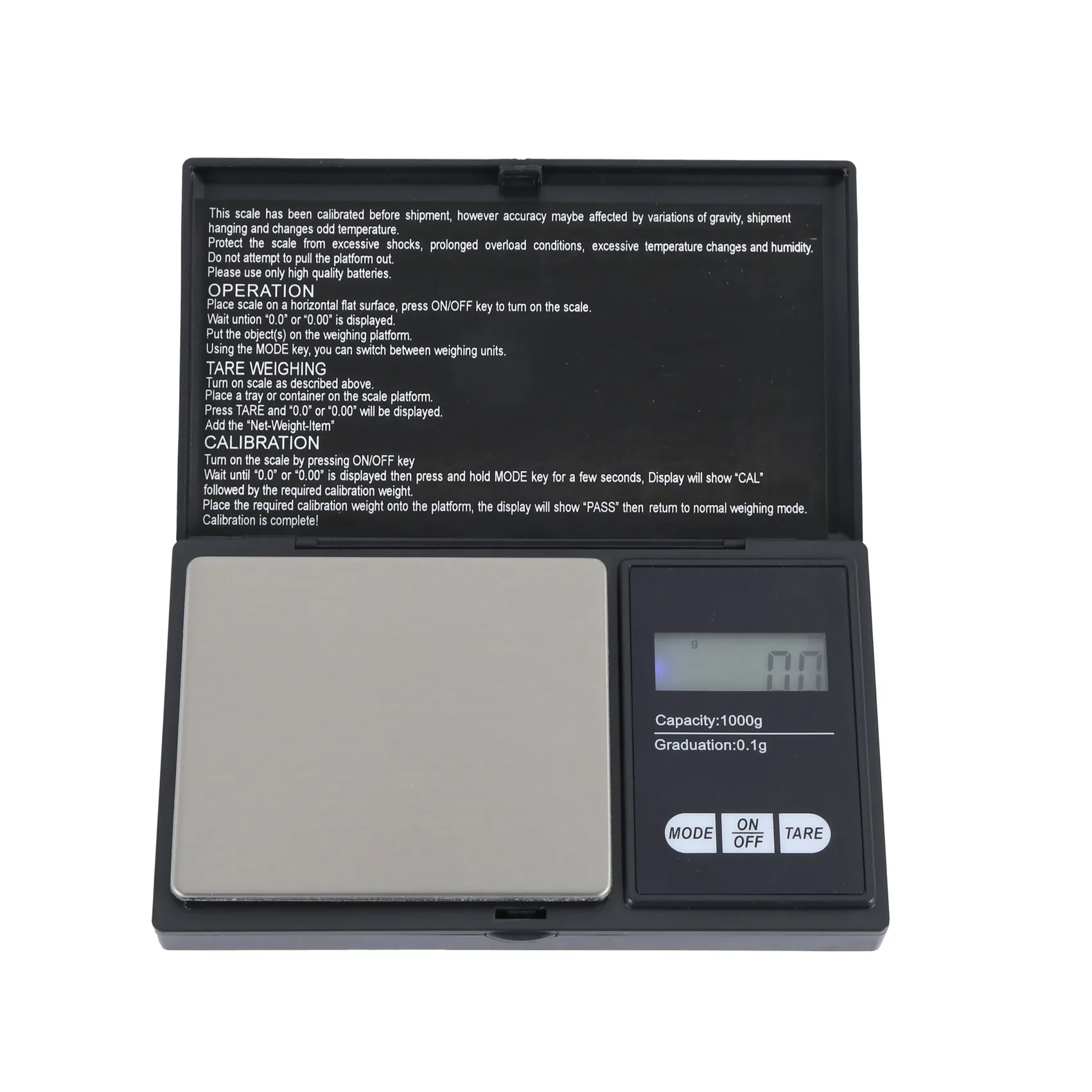 Digital Pocket Scale 1000g x 0.1g, Kitchen Scale, Jewelry Scales Mini Electronic Scale Pocket