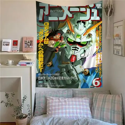 Mobile Fighter G-Gundam Colorful Tapestry Wall Hanging Hanging Tarot Hippie Wall Rugs Dorm Wall Art Decor