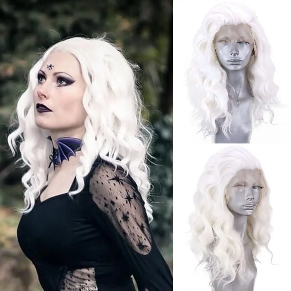 White HD Lace Frontal Wig 13x4 Wigs 30 Inch Short Body Wave Wig 250 Density Transparent Lace Brazilian Hair Synthetic Wig