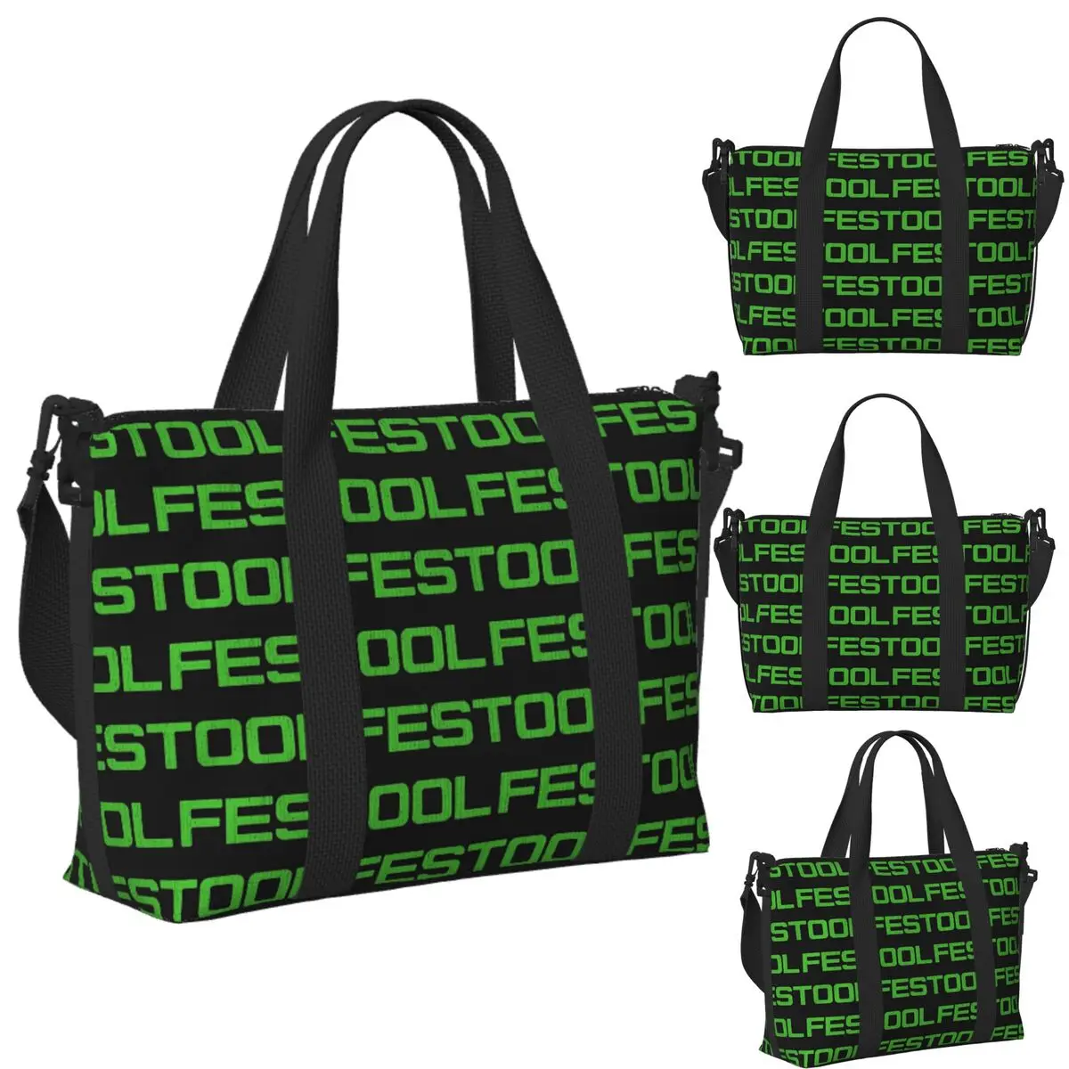 

Custom Festool Powertool Beach Travel Bag Large Capacity Tote Bags for Gym Sport Women Shopping Duffle Shoulder Bag