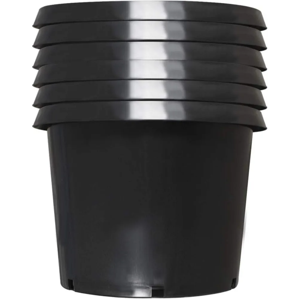 

Plant Nursery Pot 5-Pack 25 Gallon Plastic Garden Planter Pots Flower Seedling Injection Molded Container Seed Starting Pot Set