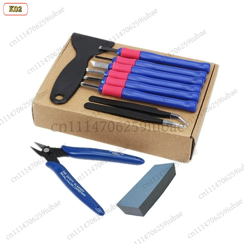 LJ_3D Printer Tool Kit Pliers Spatula Tweezers Model Repair Knife Set with Sharpening Stone, Replacement Tools