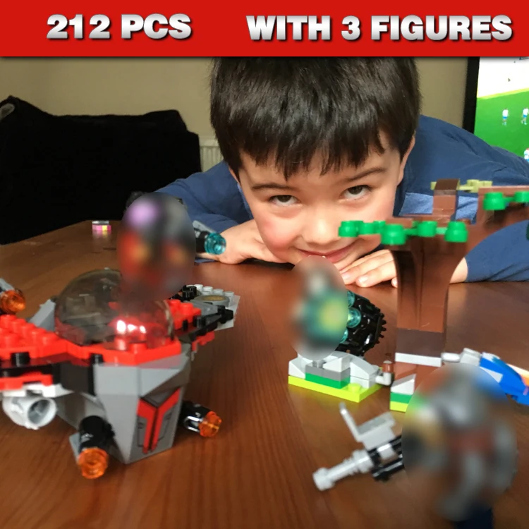 

337 шт., лазерная дрель Super Revengers Galaxy Guardians Ayesha's Revenge, золотой дрон 10742, строительный блок, игрушка, совместимая с моделью