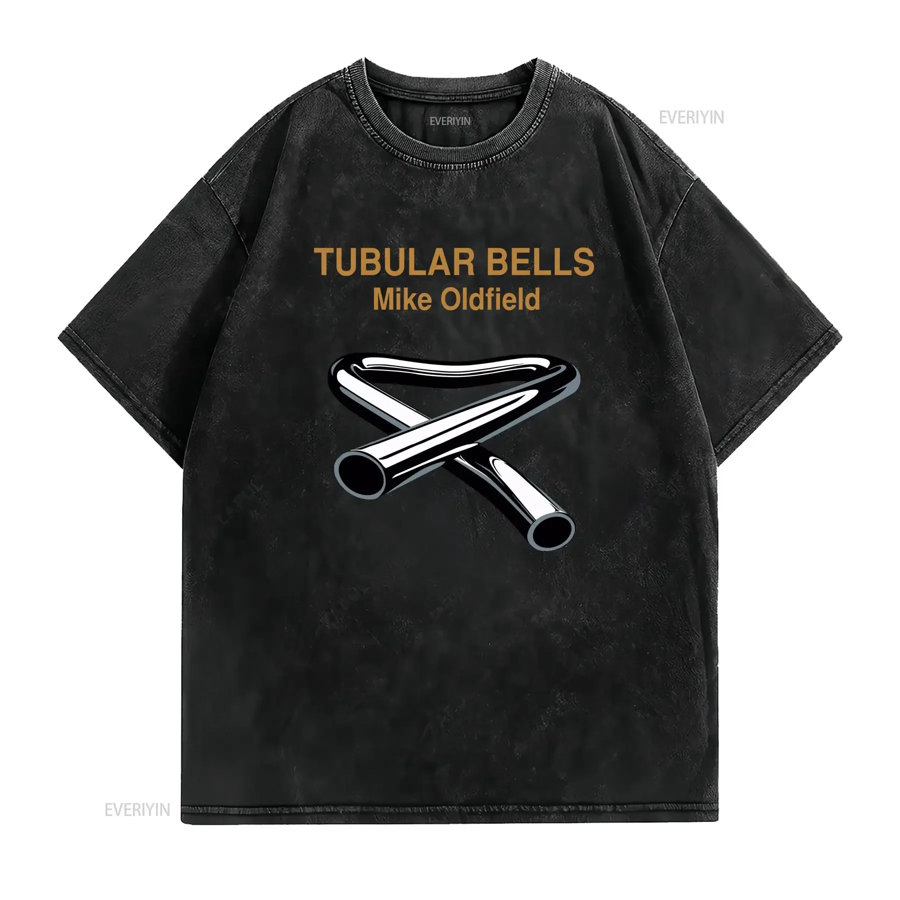 تي شيرت ألبوم مايك أولدفيلد أنبوبي أجراس كيفن آيرز ديفيد بيدفورد قطن بأكمام طويلة عتيق مغسول وجيد التهوية للجنسين