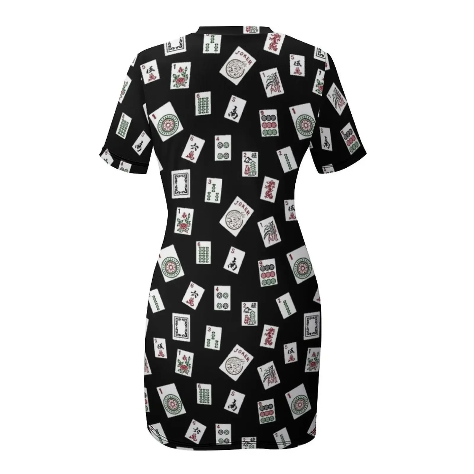 Abito estivo a maniche corte nero Mahjong, abito da donna 2025, abiti da ballo, abito viola