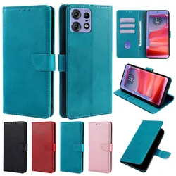 Leather Wallet Flip Case for Motorola Edge 50 Pro 50 Fusion E14 G64 G64Y G85 G54 Power Moto Edge G Play G 5G 2024 Funda