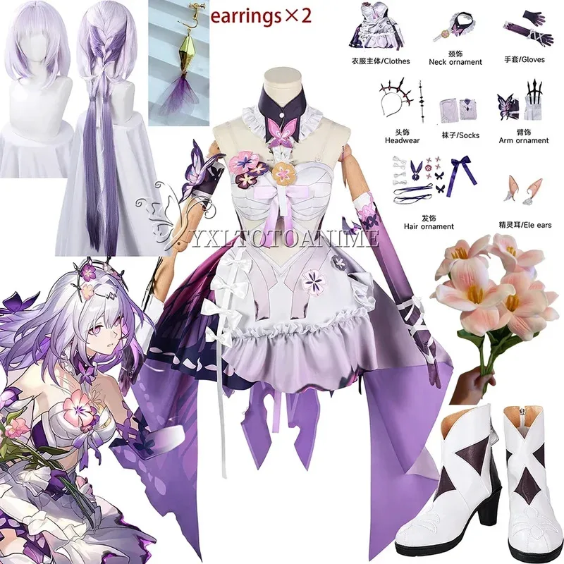 

Honkai Star Rail Castorice Cosplay Costume Wig Dress Headwear Luminous Props Halloween Party for Women Girls Carnival Cos iCoser