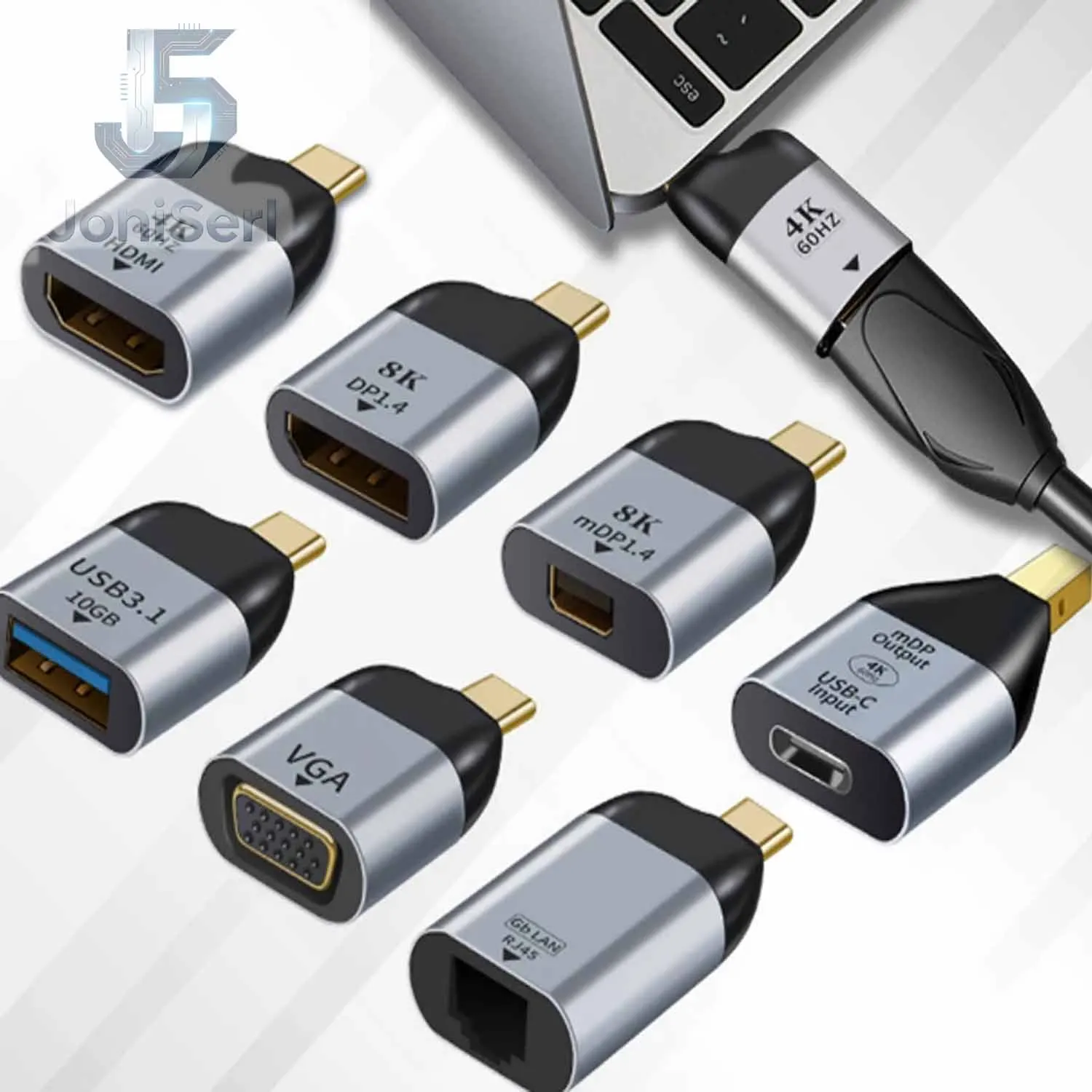 high quality USB C To HDMI-compatible Dp Mini Dp Vga Adapter USB Type C HDMI-compatible Cable 4KConverter For Samsung Huawei P30