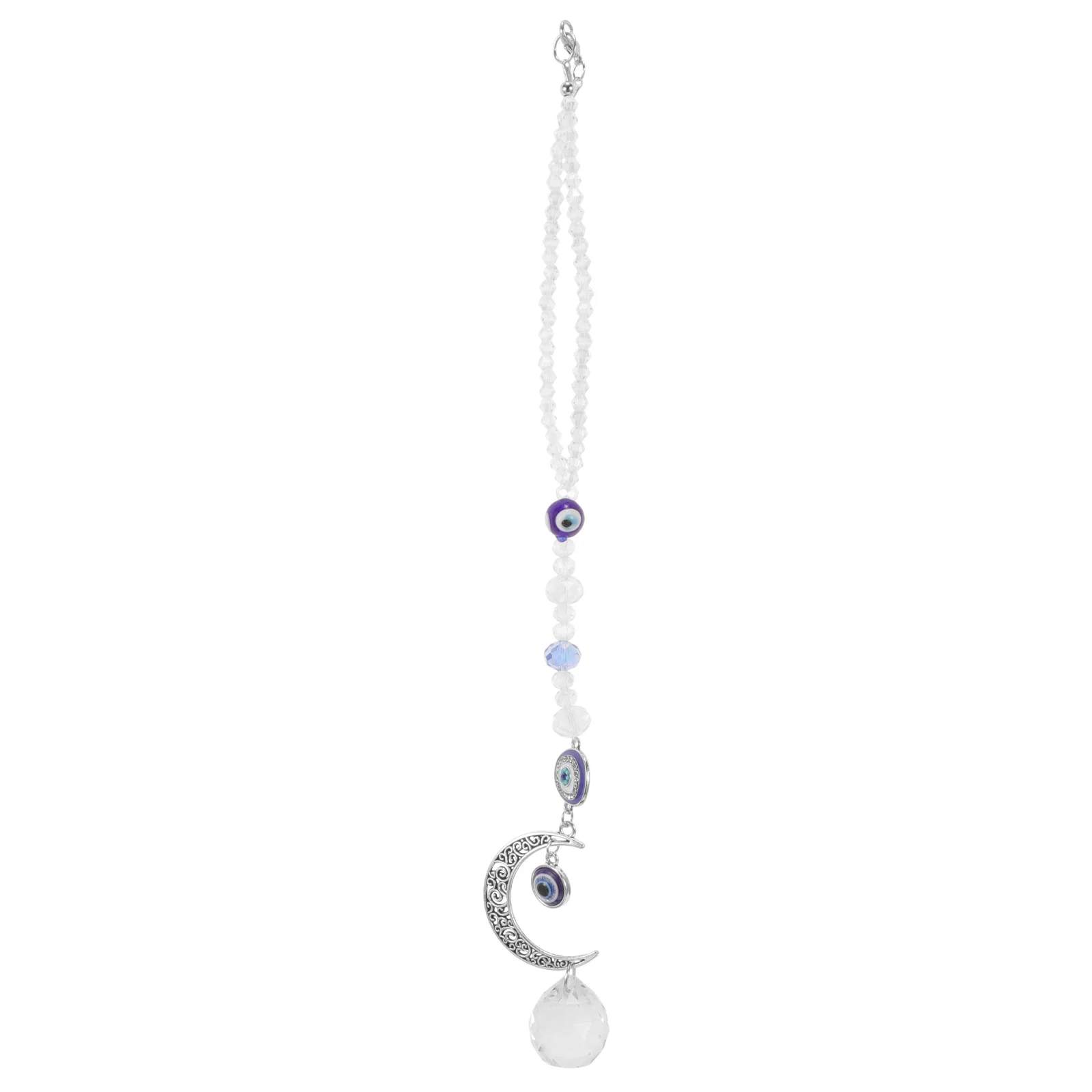 

Evil Eye Car Hanging Ornament Rear View Mirror Pendant Durable Crystal Hanging Evil Eye Charm Practical Car Interior Decoration