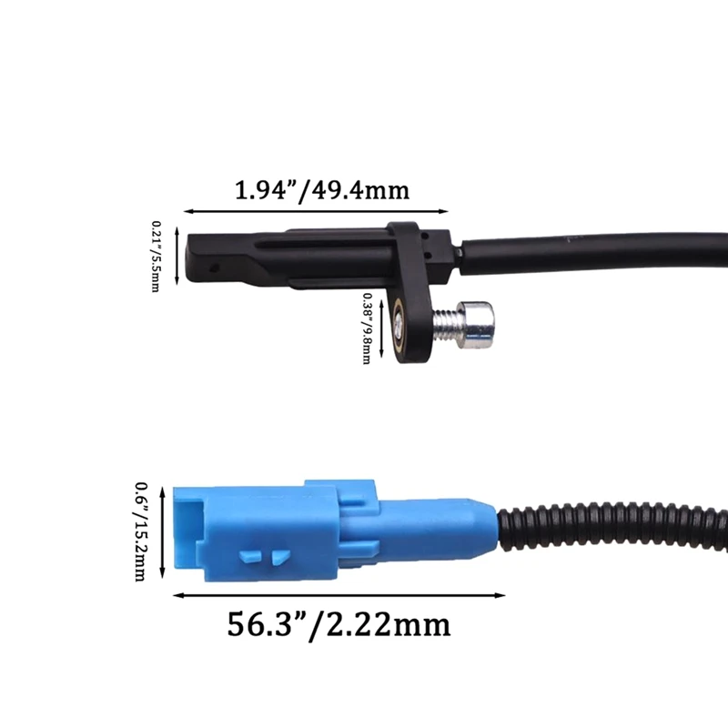 

2pcs New Rear Left Right Wheel Speed ABS Sensor for Peugeot CitroenJAS