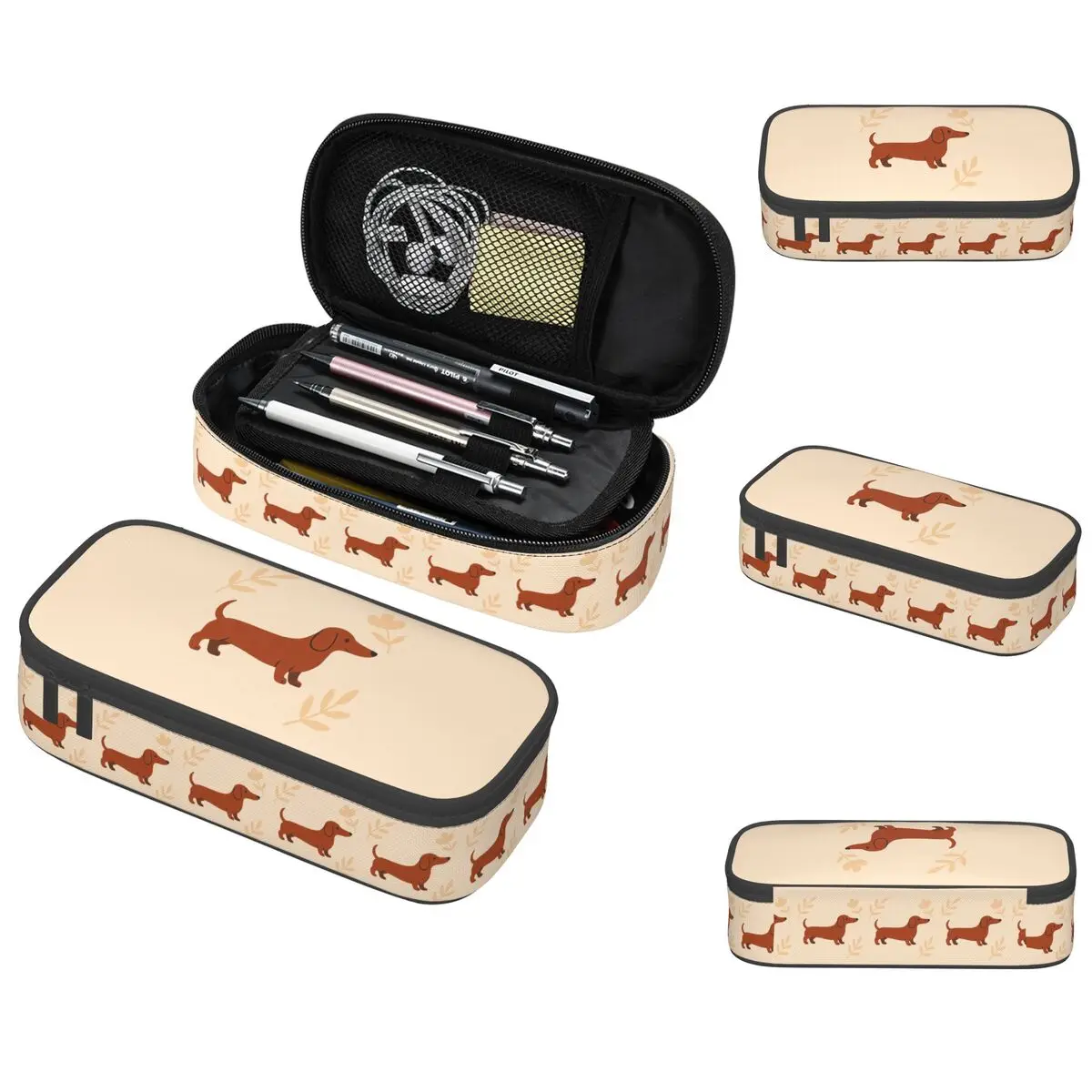 

Dachshund Pattern Art Pencil Case for Boy Girl Gifts Pen Box Pencil Bag Stationery Supplies Pen Holder Bag