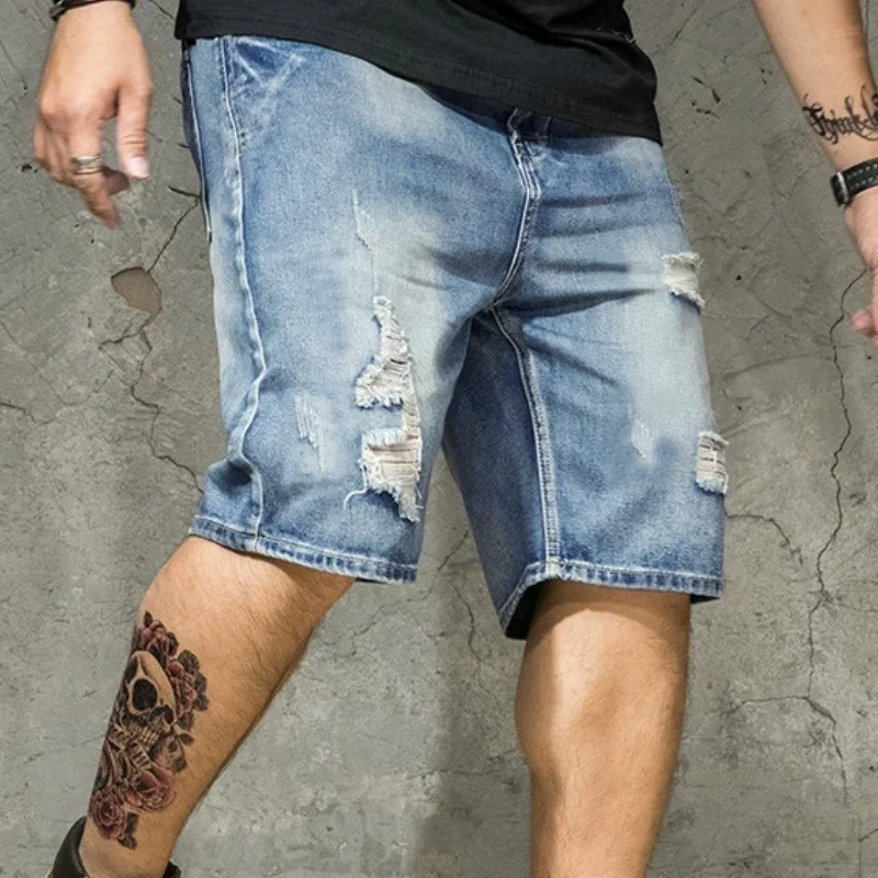 

Mens Casual Summer Sports Ripped jeans Shorts Plus Size S-XL