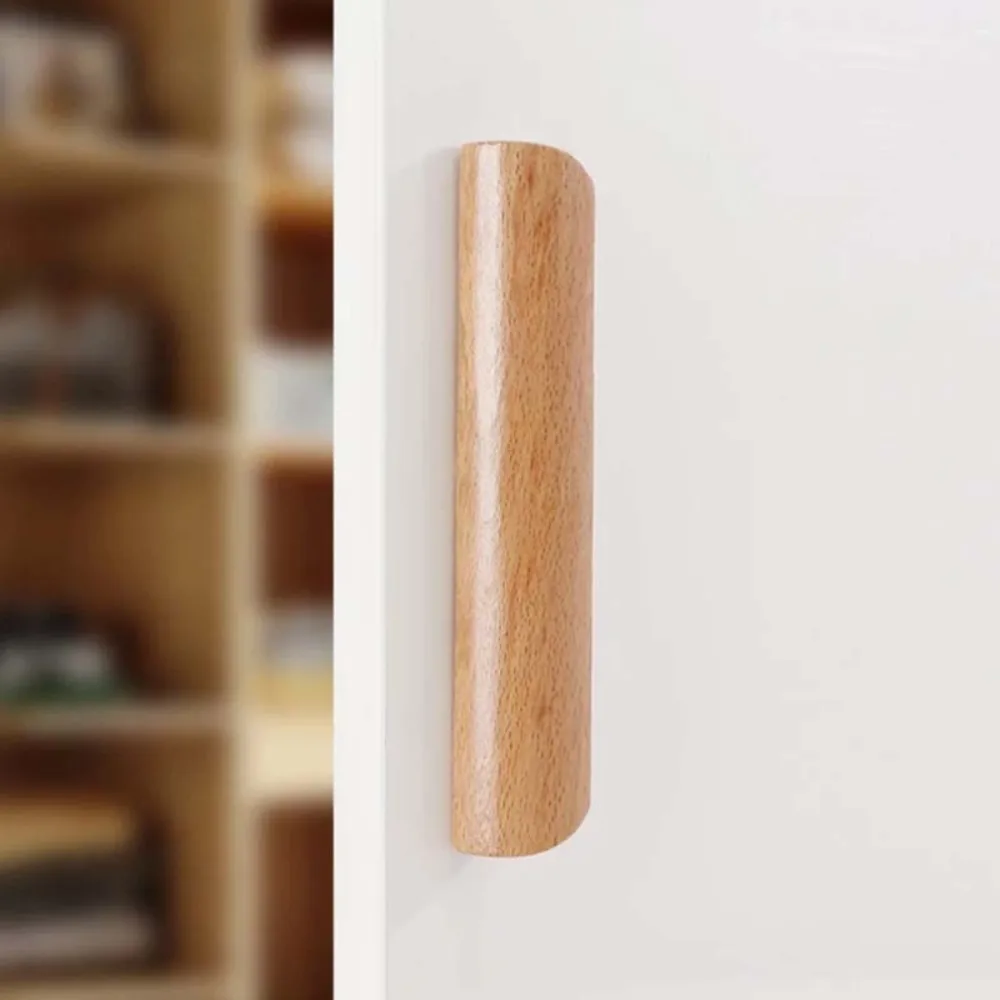 

Solid Wood Nordic Style For Cabinets Environmental Friendly Drawer Furniture Hardware Door Pull Wardrobe Knob Furniture Handle