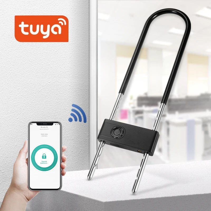 

BOZZYS U Shape Smart Lock Triple Unlock Mode APP Control IP55 Waterproof 400mAh Battery for Gate Storage Cabinet Padlock