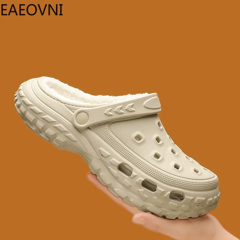 Slippers Men's Home Winter Plus Cotton Keep Warm Couple's Slippers Indoor Bathroom Waterproof Mans Shoes Lightweight Main Push