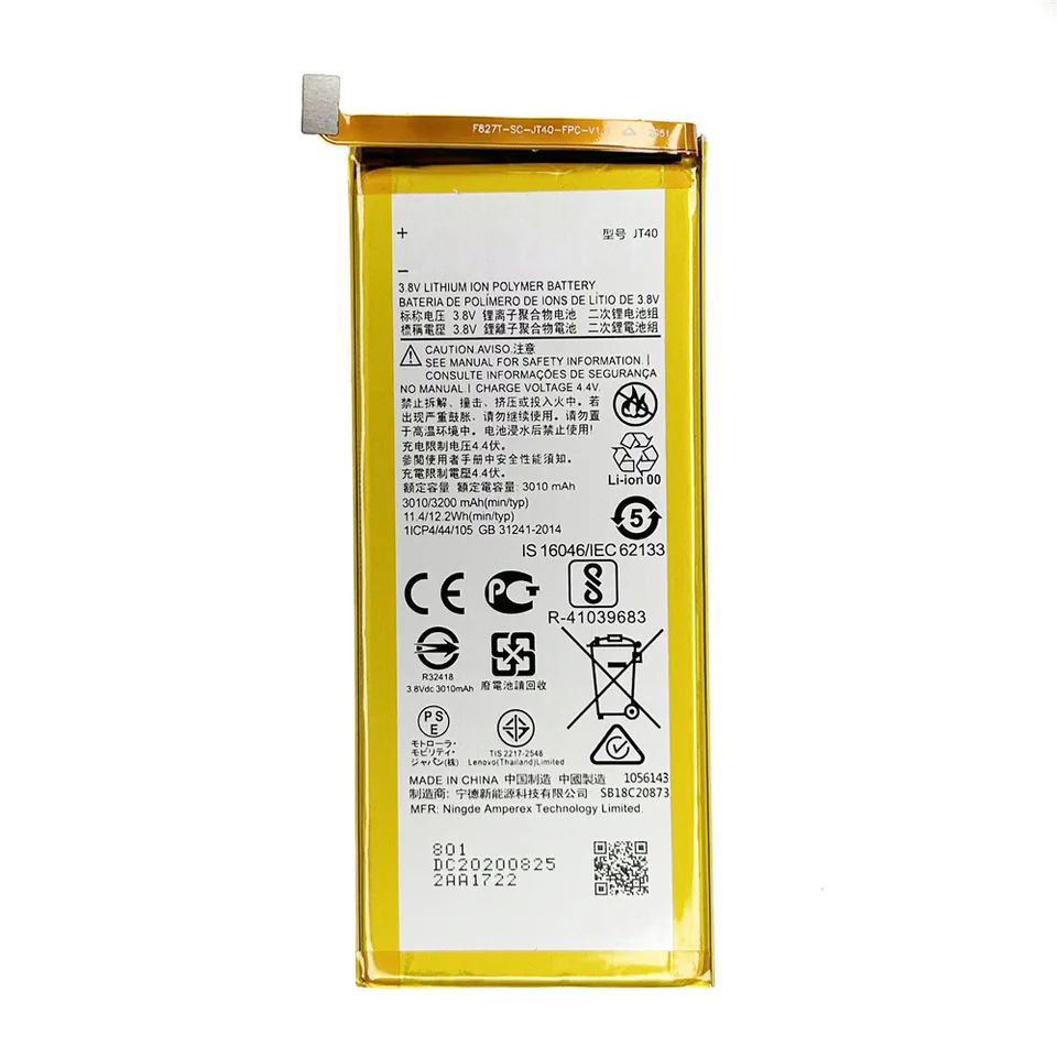 Batería original de repuesto JT40 para Motorola Moto G6 Plus XT1926-6 XT1926-7 de 3200mAh + herramientas 5