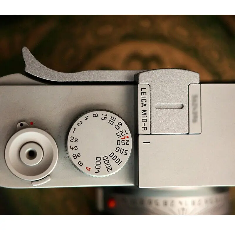 Cubierta plateada para zapata, reposapiés de aluminio, agarre para pulgar para Leica M10 M10-P M10-R