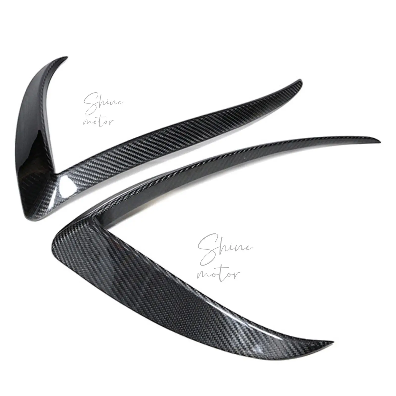 Picture 5: FOR TESLA MODEL 3 2017-23 CARBON FIBER FRONT BUMPER FOG LIGHT GARNISH TRIM COVER