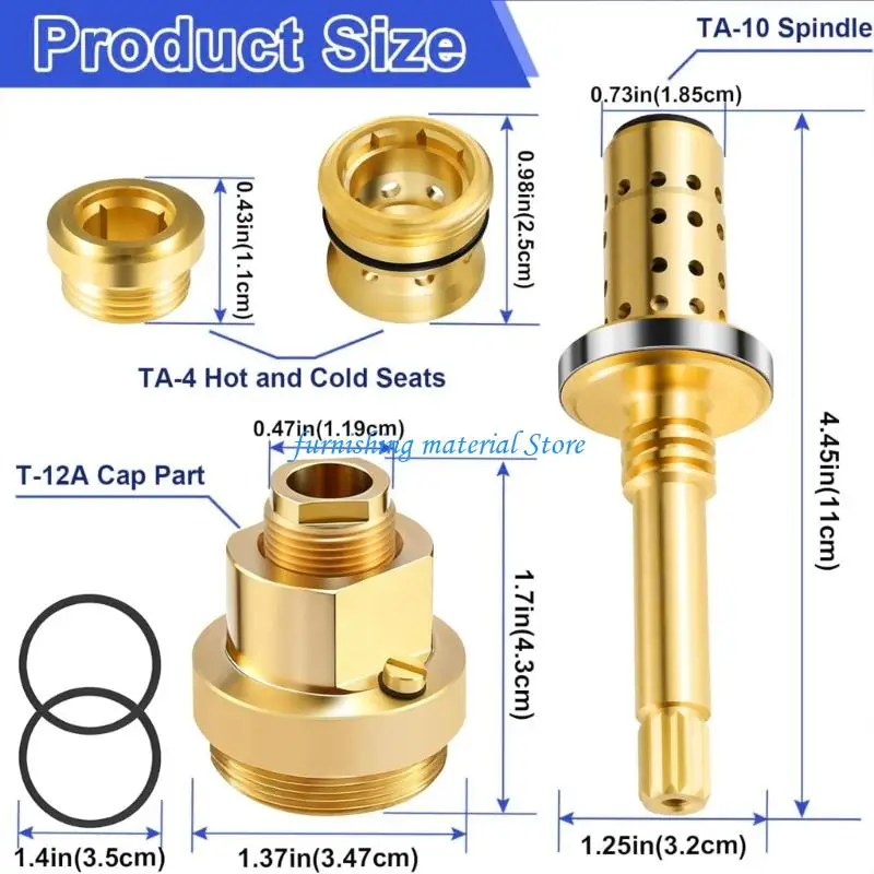 Y5GD Shower System Repair with TA-10 Flows Control Spindles Assembly T-12A Cap