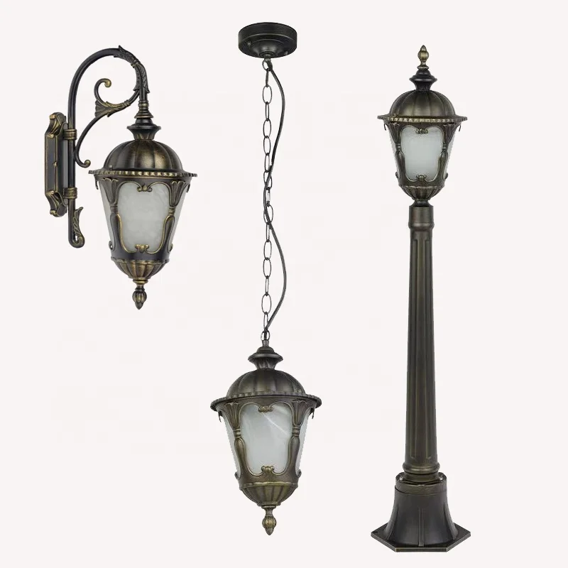 

Antique Aluminum LED Street Light with E27 Lamp Holder IP65 Waterproof AC Compatible for Outdoor Garden Decorative Lighting