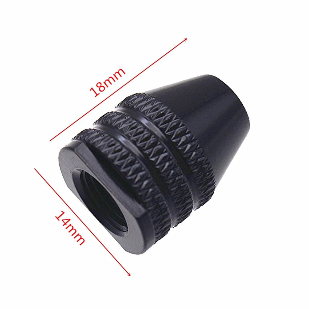 

Practical Universal Black Three-Jaw Keyless Drill Chuck 8x0.75 Lightweight Aluminum Alloy Locking Ratchet Teeth Clamp Tool