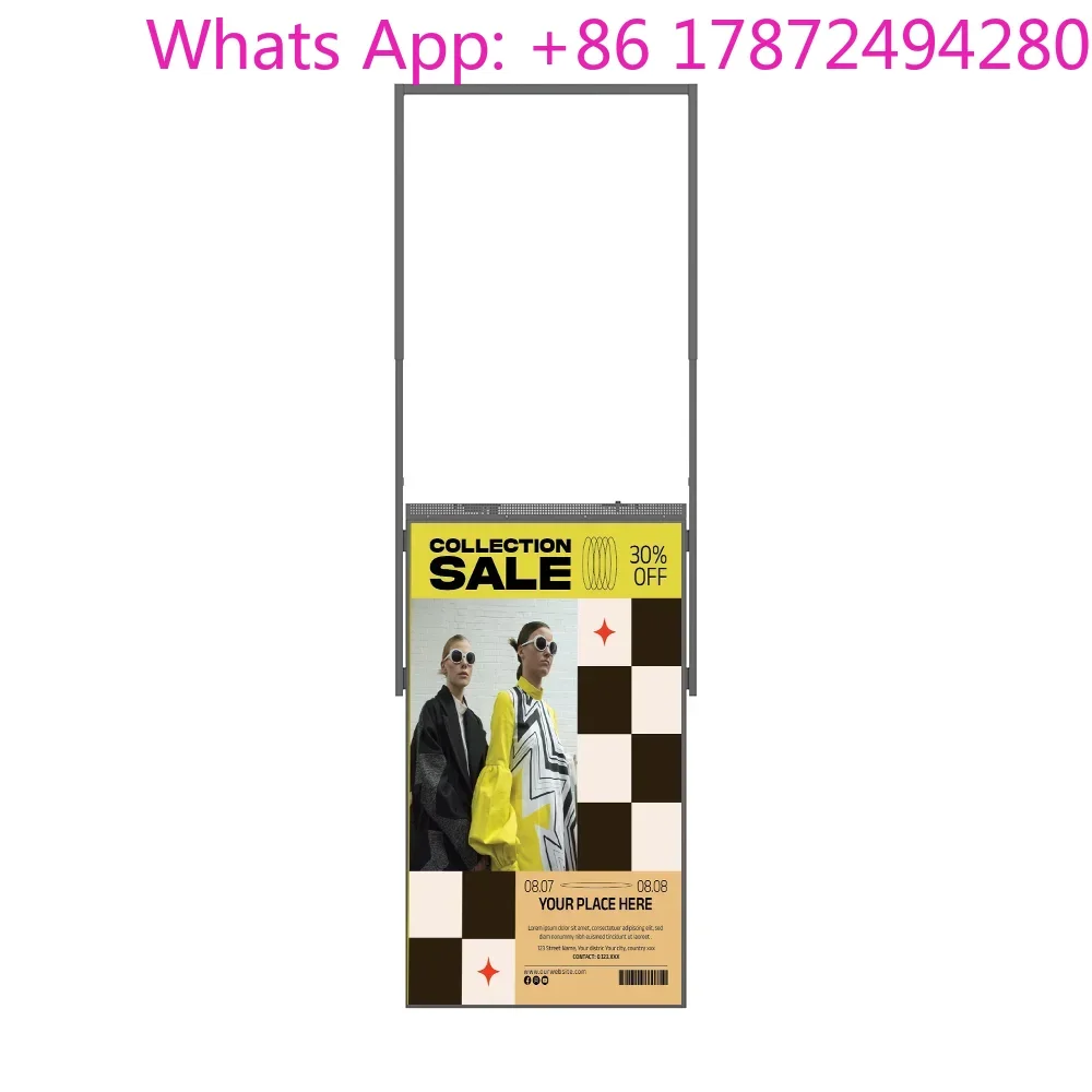 3000 Nits Double Screen Hanging Window Display TNI Panel Retail Ad SDK OEM