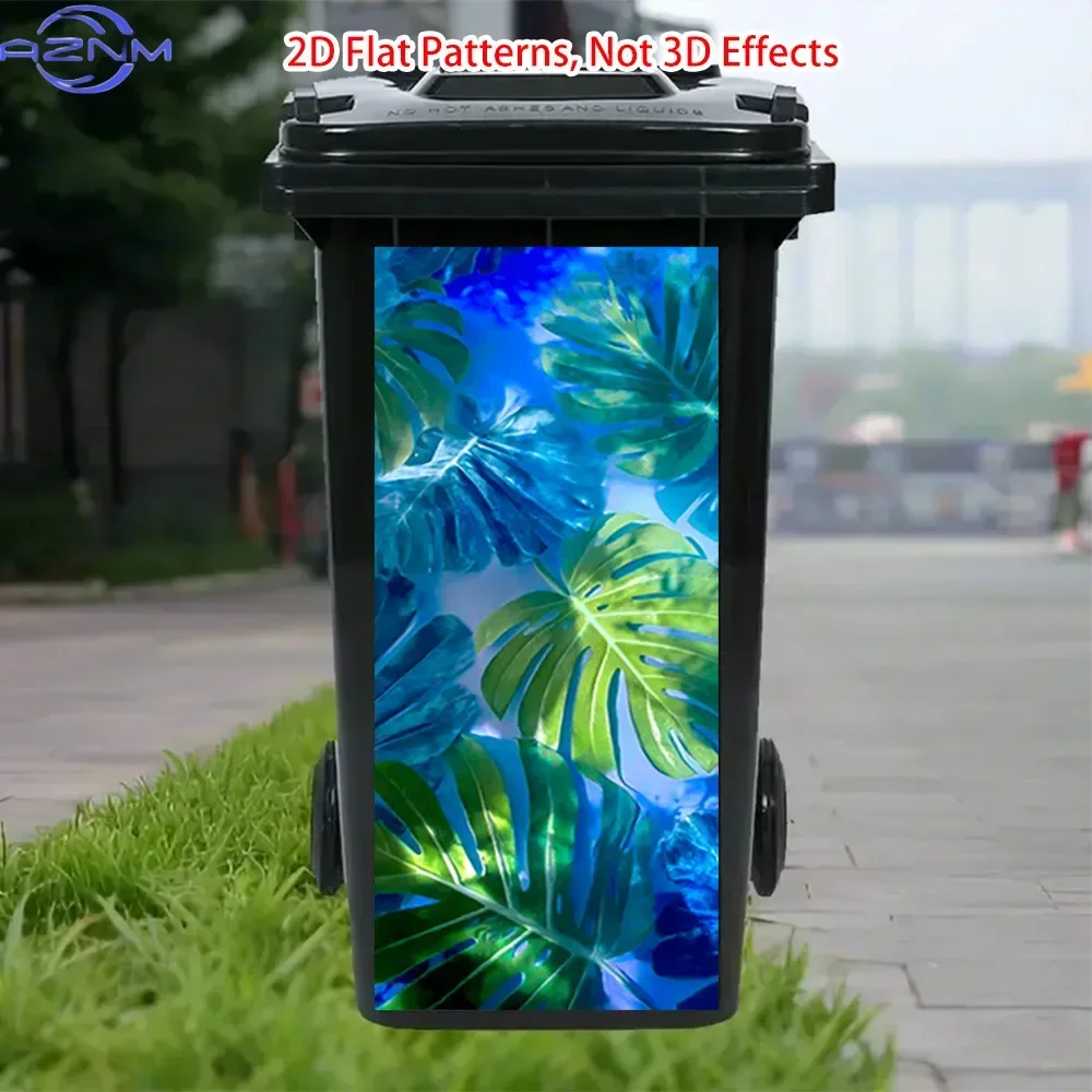 2D Print Pattern Decor Decal Creative Makeover Ornament for Home Indoor Garbage Bin