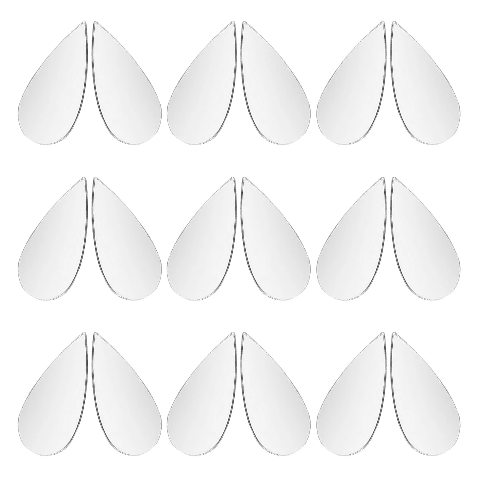 

200Pcs Acrylic Teardrop Mirror Wall Stickers Reflective DIY Decor for Kids Bedroom Bathroom Living Room Window Party Wall Decals