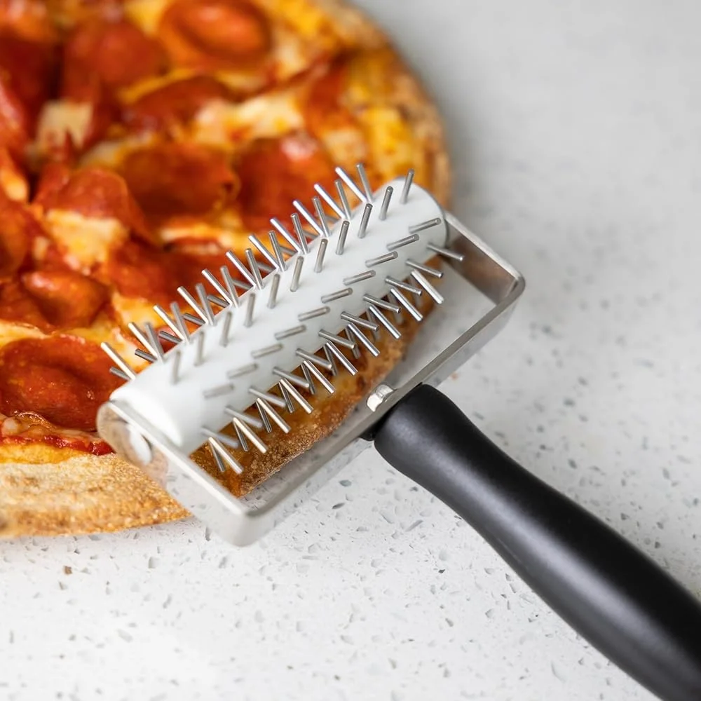 أداة دوكر البيتزا مقاس 5 × 8 بوصة حتى الخبز يمنع الفقاعات، مقرمشات فطائر البيتزا المثالية، ملحقات المطبخ سهلة الاستخدام #6