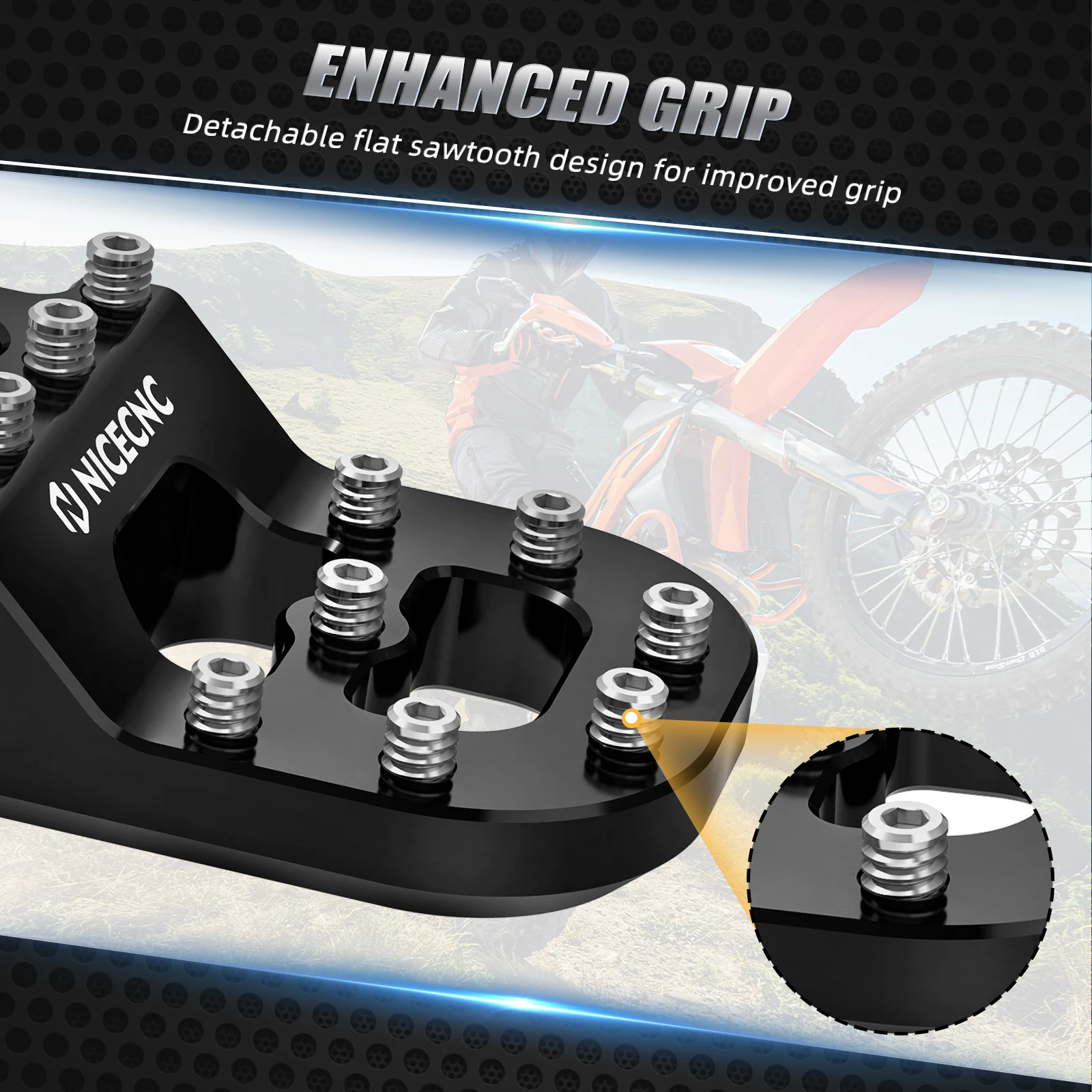 Für KTM 690 SMC R /Enduro R Gestuftes Hinterrad-Bremspedal 790 890 Adventure R 990 1190 1290 Super Adventure R/S/T 390 Adventure R – Detail 12