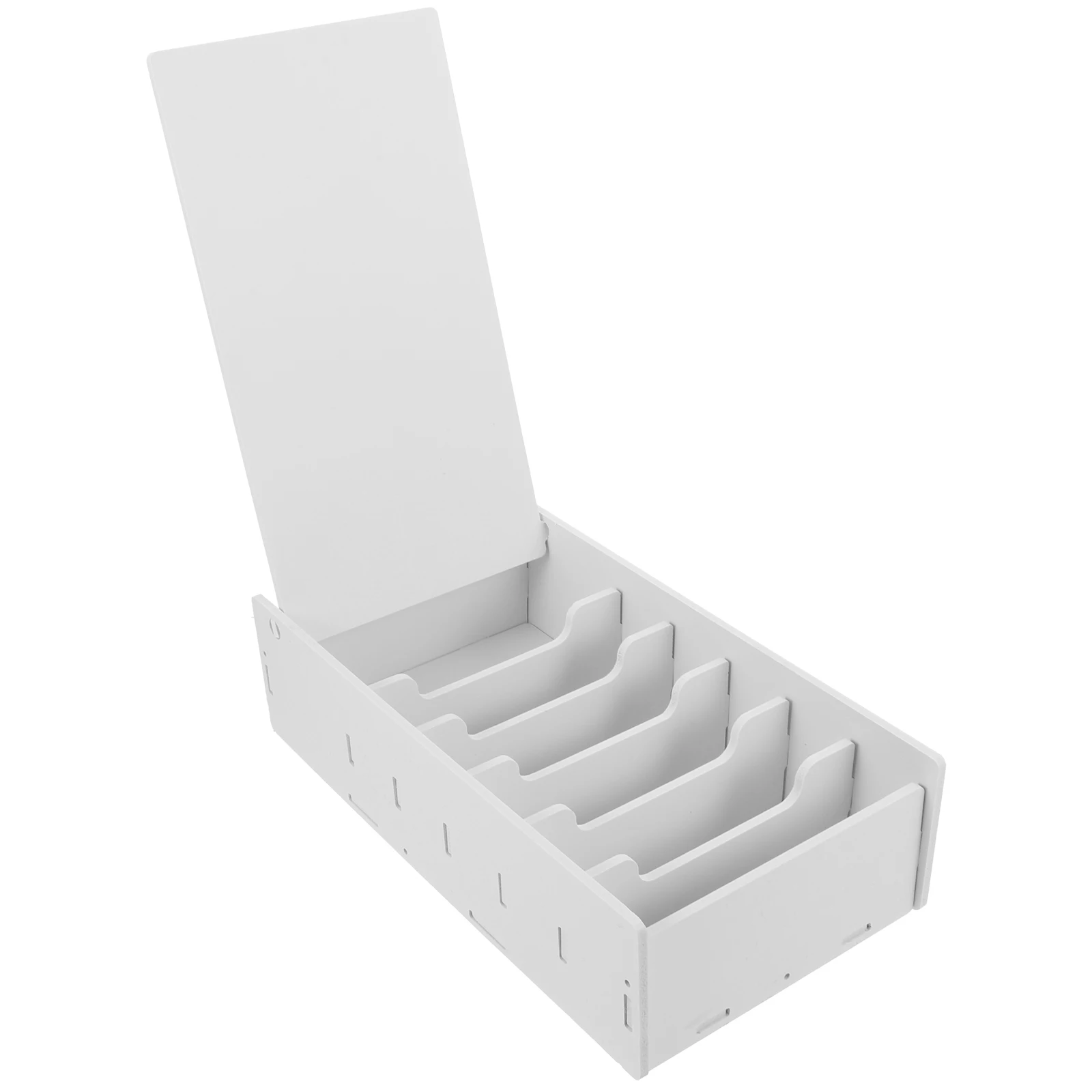 

Desktop Coin Box for Cash Bills Receipts Organizer with Large Capacity Wood Money Storage Stand Material Financial Folder