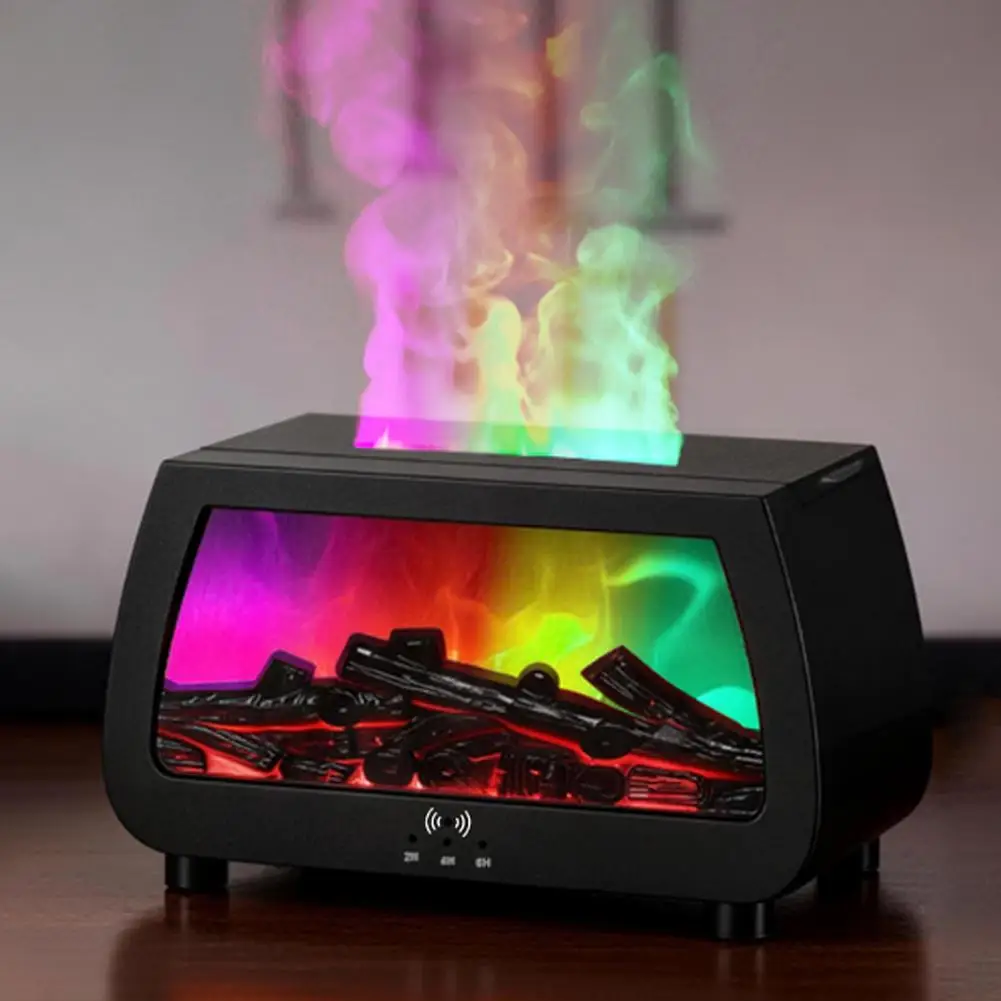 New Upgraded Faux Fireplace Flame Effect Ultrasonic Aroma Diffuser Auto Shut Off Cool Mist 7 Colors LED Quiet Desktop Diffuser image 6