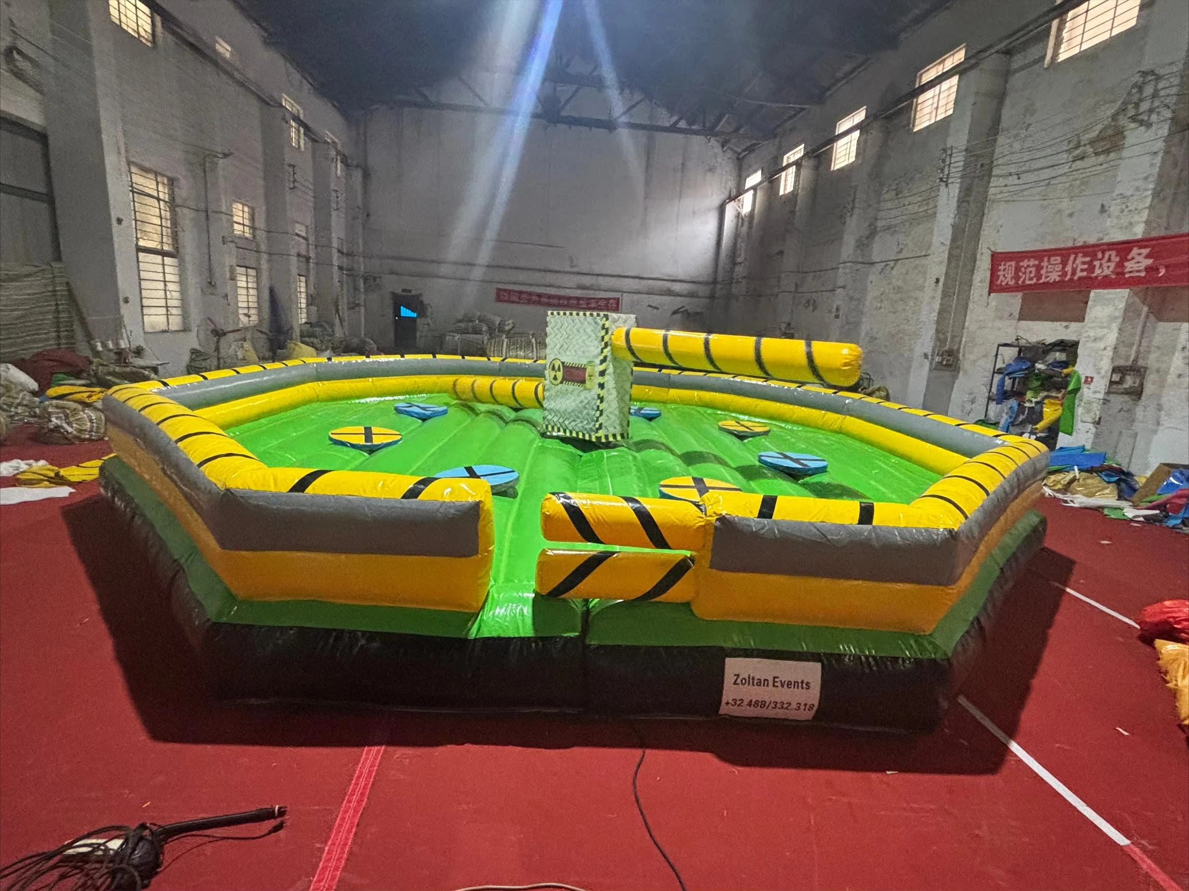 Inflatable Obstacle Course, 5m/6m/8m Sweeper Meltdown, CE Certified PVC, Easy Setup for Adults Kids, Fun Party Game