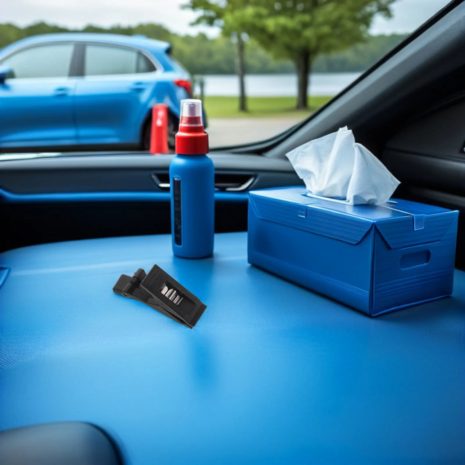 4Pcs Car Window Sunshade Clip Dashboard Ticket Holder Adhesive Parking Pass Card Organizer for Suv Sedan Truck Receipts Business
