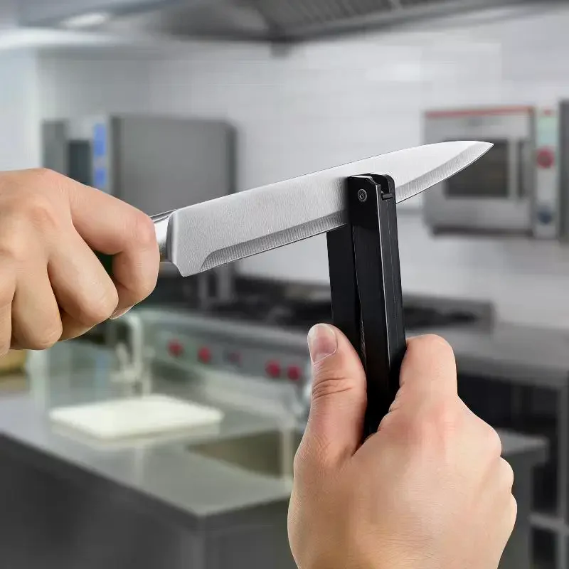 Foldable Knife Sharpener with 400/600 Grit Enhance Cutting Performance Indoors and Outdoors