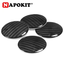 4Pcs/Lot 56mm Carbon Fiber Glue Resin + Aluminum Car Wheel Center Hub Caps Logo Sticker for Rim Hubcap Car Styling Accessories