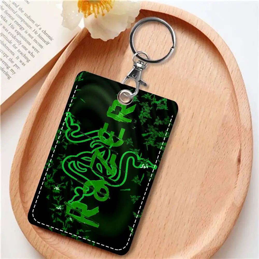 Razer Logo Game Snake Cartoon 1 قطعة INS Creative Cartoon Student Campus حامل بطاقة لبطاقة الوجبات، بطاقة الحافلة، بطاقة العمل، إلخ