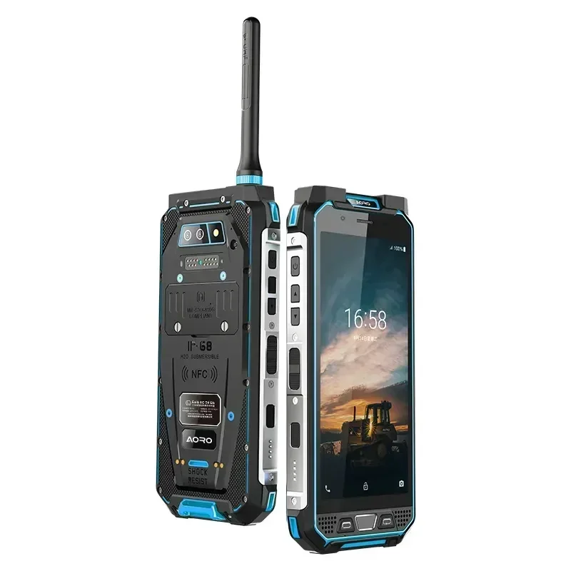 

AORO M5 Android 4G IP68 DMR UHF Vhf Radio Waterproof Rugged Cell Phones Woki Toki Digital Mobile Phone With Walkie Talkie