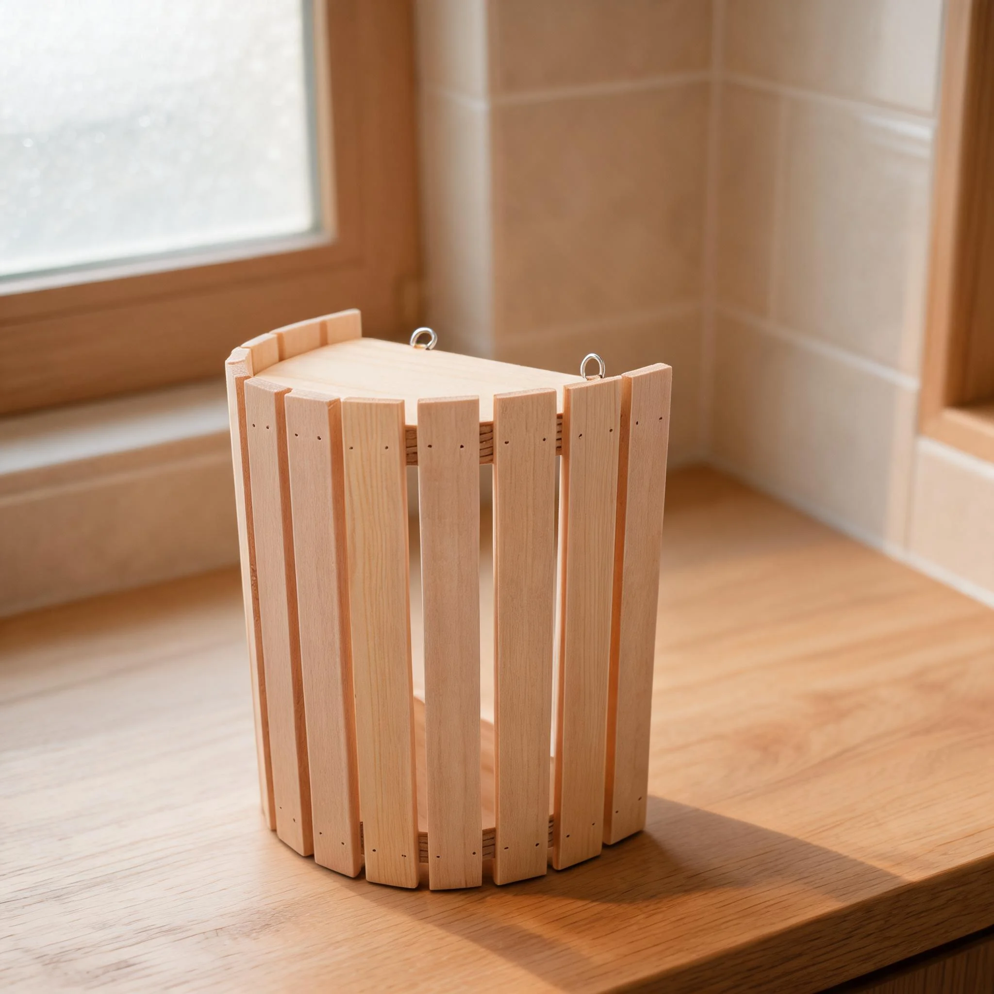 Sauna Room Lampshade Wooden Semi-Cylindrical Rustic Light Cover For Steam Room Sauna Lampshade Bath Accessories