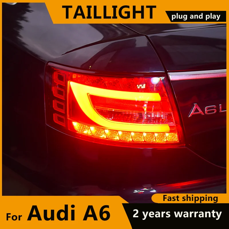 

Car LED Tail Lamps For Audi A6 A6L C6 LED Taillight 2005-2008 Rear Fog Lamp Turn Signal Reversing Brake lamps Car Accessories