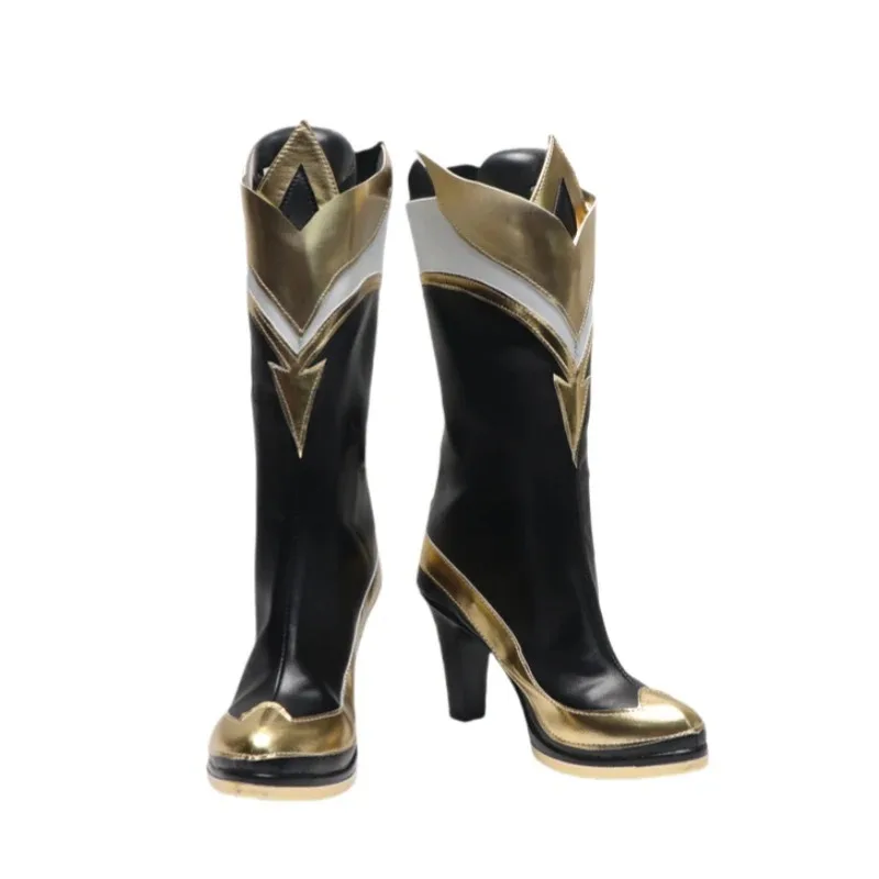 LOL Ahri Scarpe Cosplay Scarpe in pelle PU Stivali di carnevale di Halloween Accessori anime Il volpe a nove code Puntelli Cosplay realizzati su misura