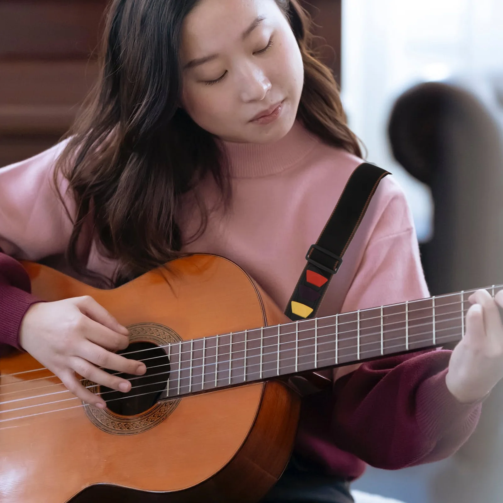 

Guitar Strap Belt Fashionable Accessory Shoulder Ukulele Stylish Braided Cotton Instrument