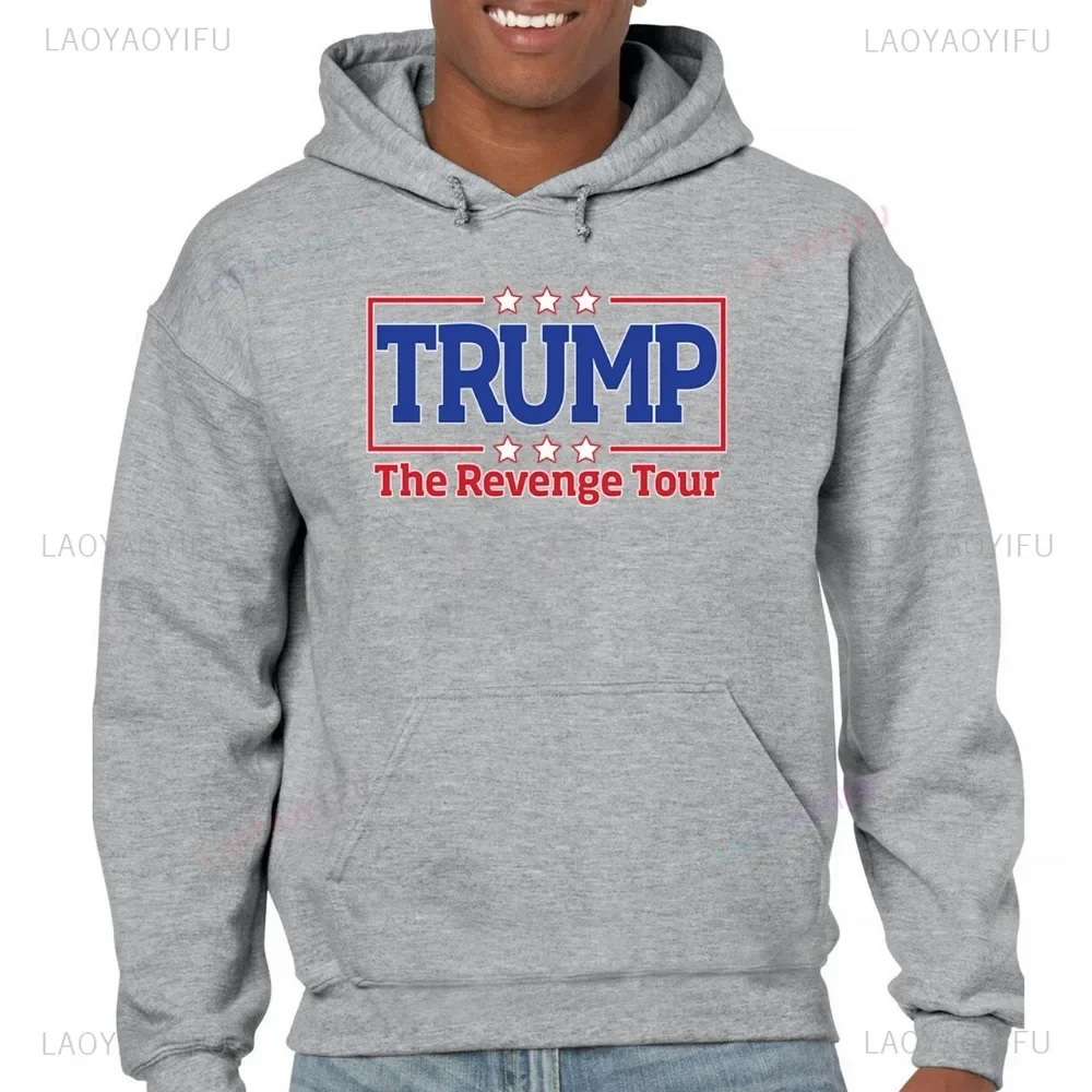 Donald Trump 2024 Revenge Tour Sweatshirt MAGA 45 47 America First Hoodie Trump Presidential Campaign Autumn Pullover Clothing