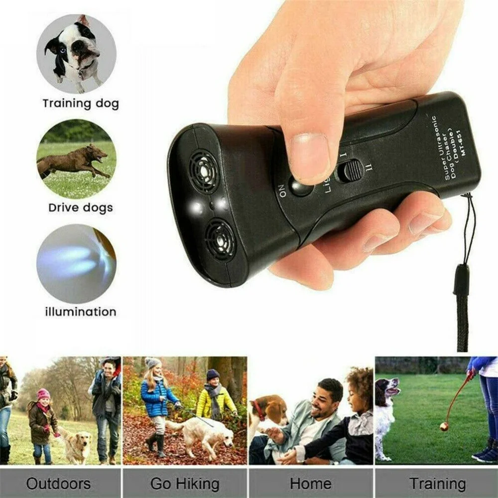 Dog Repeller Dual Speaker Laser Dog Training Device LED Ultrasonic From Dogs Anti Barking Device Repeller Pet Training Device