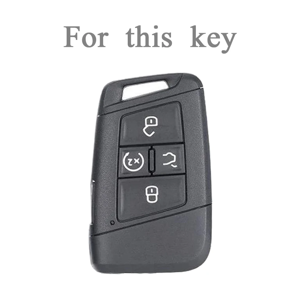 Auto Shell Fob for Volkswagen VW Jetta Tiguan Atlas Arteon Taos 5 Buttons TPU Car Key Case Cover Accessories