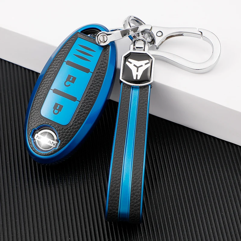 سيارة 3 زر حافظة مفاتيح سلسلة المفاتيح لنيسان إنفينيتي جوك ليف ميكرا K12 ملاحظة باترول قاشقاي J11J10 تيدا فيرسا X-trail T32 #2