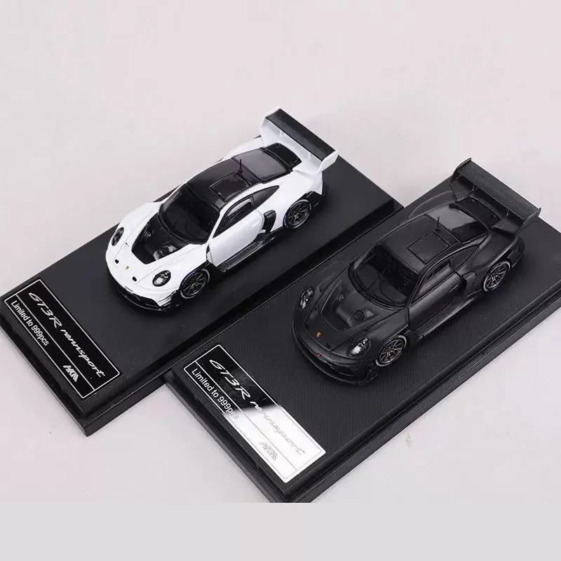 

HKM 1:64 911 GT3 R Rennsport white/Carbon fiber black Alloy Diecast Car Model
