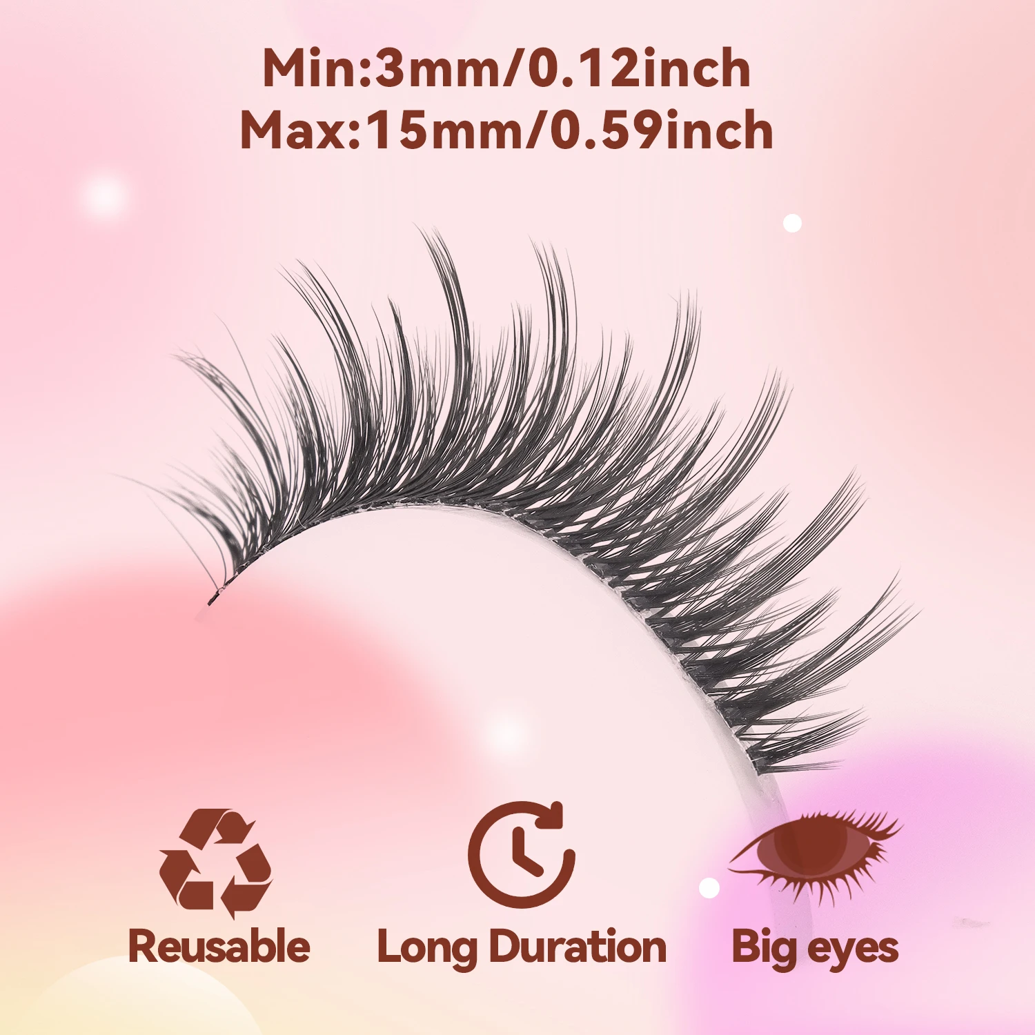 5ペア タイ風つけまつげ つけまつげ リトルデビル 厚めミックスブラッドセンセーション フォトジェニックつけまつげ